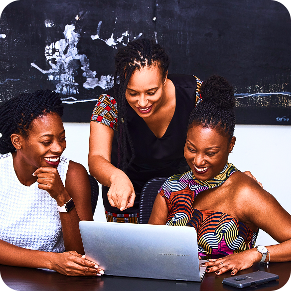 People working with laptop